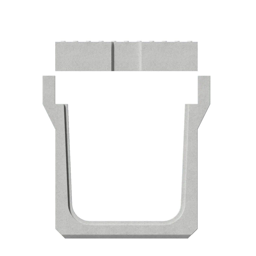 T25 U Shape Drain (Heavy) — render, view 3