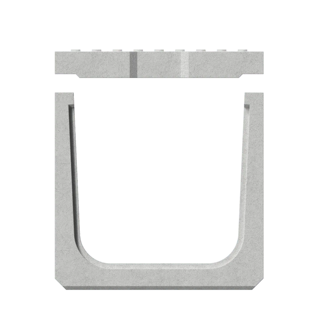 T6 U Shape Drain (Light) — render, view 3